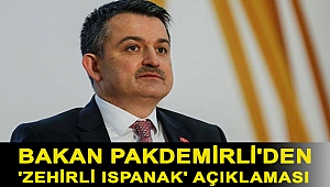 Bakan Pakdemirli'den 'zehirli ıspanak' açıklaması: