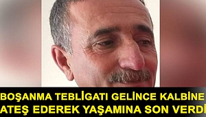Boşanma tebligatı gelince kalbine ateş ederek yaşamına son verdi