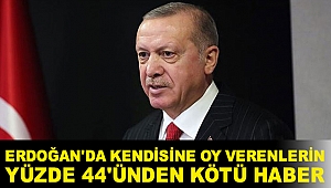 Erdoğan'da kendisine oy verenlerin yüzde 44'ünden kötü haber
