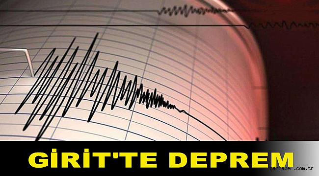 Son Dakika... Girit'te deprem