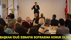 Başkan İduğ esnafın sofrasına konuk oldu