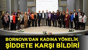 Bornova’dan kadına yönelik şiddete karşı bildiri