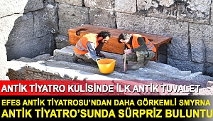Efes Antik Tiyatrosu’ndan daha görkemli Smyrna Antik Tiyatro’sunda sürpriz buluntu