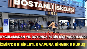 İzmir'de bisikletle vapura binmek 5 kuruş!