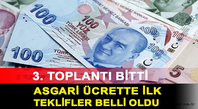 3. toplantı bitti: Asgari ücrette ilk teklifler belli oldu