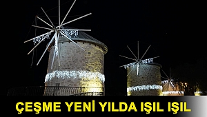 Çeşme yeni yılda ışıl ışıl