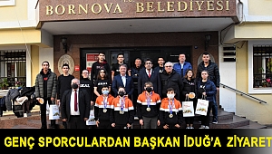 Genç sporculardan Başkan İduğ’a ziyaret