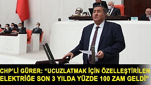 Gürer: “Ucuzlatmak için özelleştirilen elektriğe son 3 yılda yüzde 100 zam geldi”