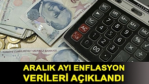 Aralık ayı enflasyon verileri açıklandı