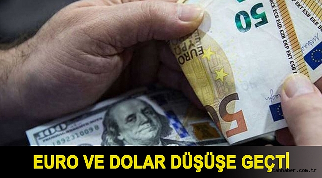 Euro ve dolar düşüşe geçti