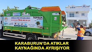 Karaburun’da atıklar kaynağında ayrışıyor