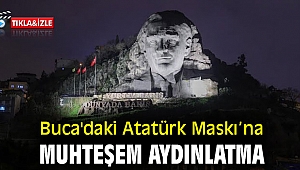 Buca'daki Atatürk Maskı'na muhteşem aydınlatma