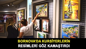 Bornova’da kursiyerlerin resimleri göz kamaştırdı