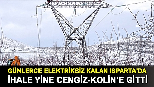 Günlerce elektriksiz kalan Isparta'da ihale yine Cengiz-Kolin'e gitti