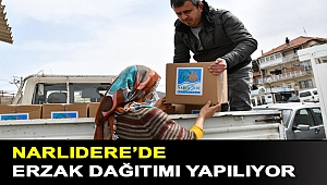 NARLIDERE’DE ERZAK DAĞITIMI YAPILIYOR