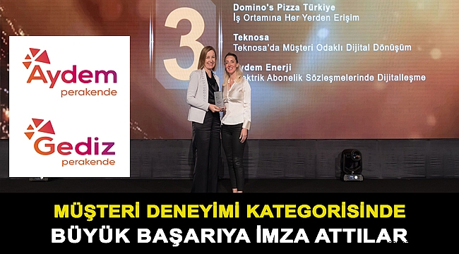Aydem Perakende ve Gediz Perakende, IDC CIO Ödüllerinde Müşteri Deneyimi Kategorisinde Büyük Bir Başarıya İmza Attı