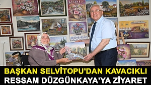 Başkan Selvitopu'dan Kavacıklı ressam Düzgünkaya'ya ziyaret