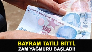 Bayram tatili bitti, zam yağmuru başladı!