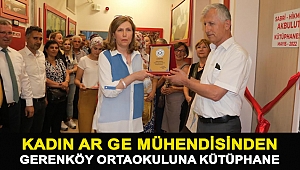 KADIN AR GE MÜHENDİSİNDEN GERENKÖY ORTAOKULUNA KÜTÜPHANE