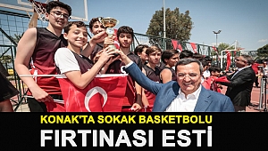 Konak'ta sokak basketbolu fırtınası esti