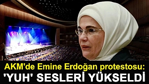AKM'de Emine Erdoğan protestosu: 'Yuh' sesleri yükseldi