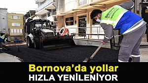 Bornova’da yollar hızla yenileniyor