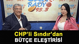 CHP’Lİ SINDIR’DAN BÜTÇE ELEŞTİRİSİ