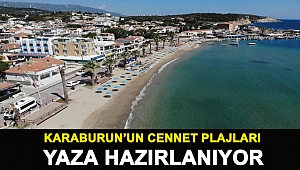 Karaburun'un cennet plajları yaza hazırlanıyor