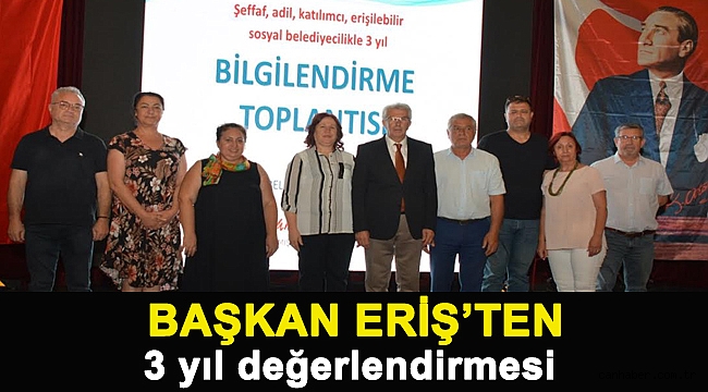 Başkan Eriş’ten 3 yıl değerlendirmesi