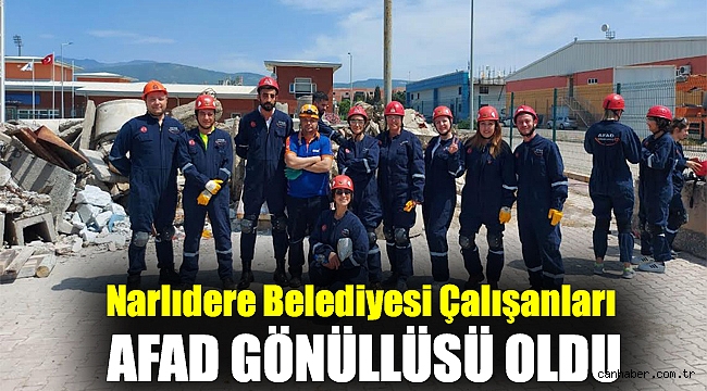 NARLIDERE BELEDİYESİ ÇALIŞANLARI AFAD GÖNÜLLÜSÜ OLDU