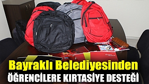 Bayraklı Belediyesinden öğrencilere kırtasiye desteği