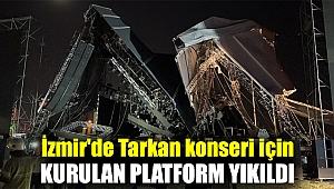İzmir'de Tarkan konseri için kurulan platform yıkıldı: 1 yaralı