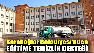 Karabağlar Belediyesi'nden eğitime temizlik desteği