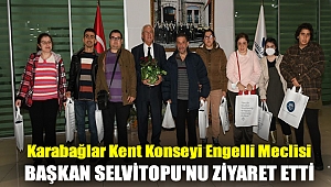 Karabağlar Kent Konseyi Engelli Meclisi Başkan Selvitopu'nu ziyaret etti