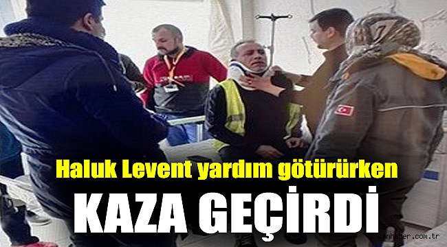 Haluk Levent yardım götürürken kaza geçirdi