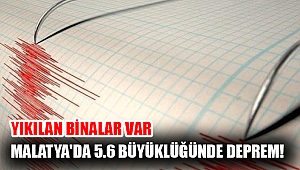 Malatya'da 5.6 büyüklüğünde deprem!