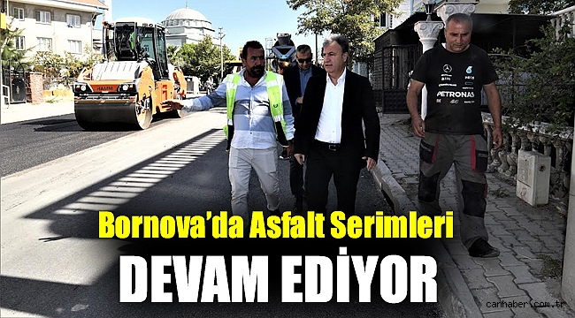 Bornova’da asfalt serimleri devam ediyor