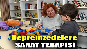 Depremzedelere sanat terapisi