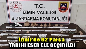 İzmir'de 92 parça tarihi eser ele geçirildi