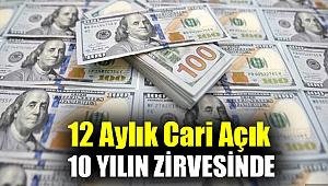 12 aylık cari açık 10 yılın zirvesinde