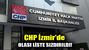CHP İzmir'de olası liste sızdırıldı!