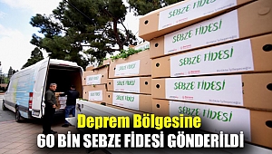 Deprem bölgesine 60 bin sebze fidesi gönderildi