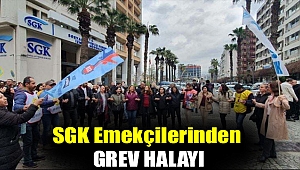 SGK emekçilerinden grev halayı