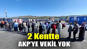 2 kentte AKP’ye vekil yok