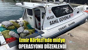 İzmir Körfezi’nde midye operasyonu düzenlendi