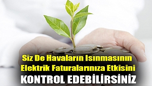 Siz de havaların ısınmasının elektrik faturalarınıza etkisini kontrol edebilirsiniz.