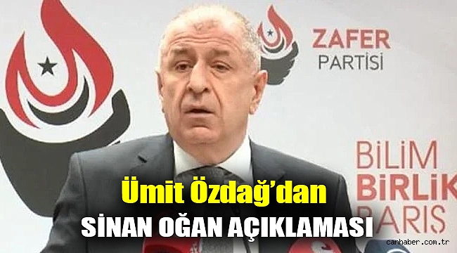 Ümit Özdağ'dan Sinan Oğan açıklaması