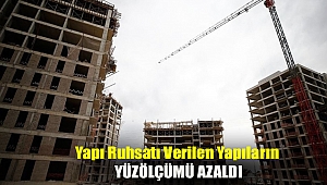 Yapı ruhsatı verilen yapıların yüzölçümü azaldı