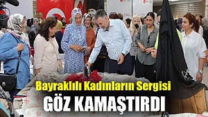 Bayraklılı kadınların sergisi göz kamaştırdı