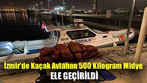 İzmir'de kaçak avlanan 500 kilogram midye ele geçirildi